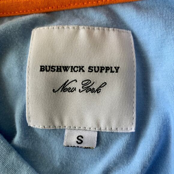 Bushwick Supply Men's Size Small T-Shirt 3D Metallic Superior Blue Cotton Blend - Picture 6 of 8